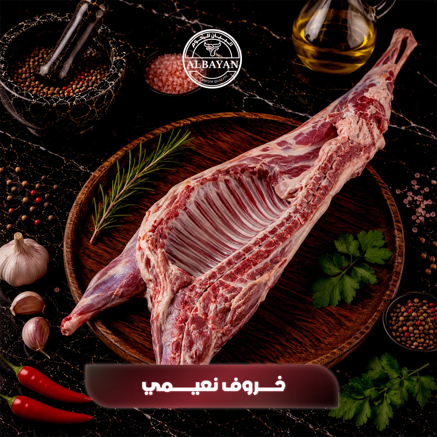 خروف نعيمي محلي جذع طازج وزن 25 : 27