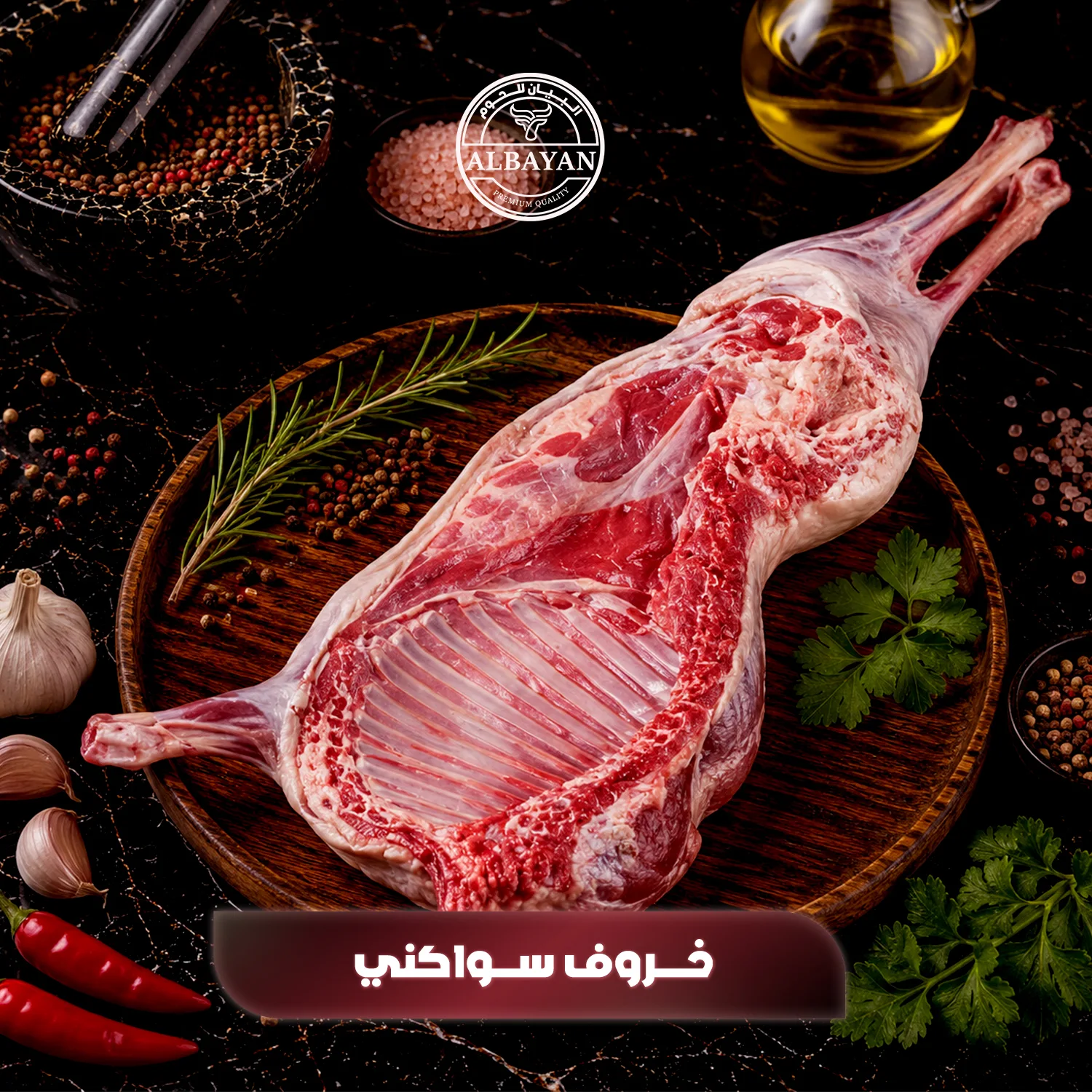 خروف سواكني محلي طازج كامل  وزن 18:20